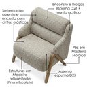 Ver imagem 4 de Poltrona Decorativa Madri Pes Madeira Boucle Tce 1018 Moll