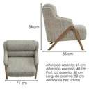 Ver imagem 3 de Poltrona Decorativa Madri Pes Madeira Boucle Tce 1018 Moll