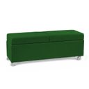 Ver imagem 3 de Recamier com Rodinhas Madri 1,40m Suede Verde - Inova Decorações