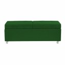 Ver imagem 2 de Recamier com Rodinhas Madri 1,40m Suede Verde - Inova Decorações