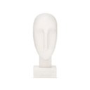 Ver imagem 1 de Decoração Escultura Face Abstrato Branco Mart 20126