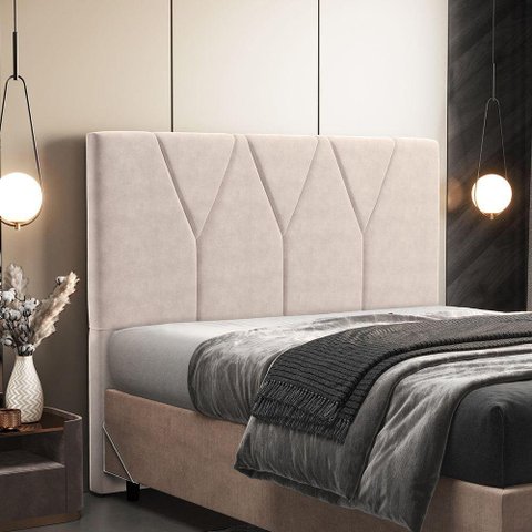 Cabeceira Cama Box Casal Queen 160cm Aura Suede W01 Bege Mpozenato