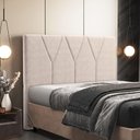 Ver imagem 1 de Cabeceira Cama Box Casal Queen 160cm Aura Suede W01 Bege Mpozenato