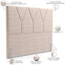 Ver imagem 7 de Cabeceira Cama Box Casal Queen 160cm Aura Suede W01 Bege Mpozenato