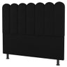 Cabeceira Cama Box Casal Lana 140cm Suede Preto - Desk Design - 1