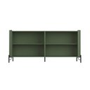 Ver imagem 4 de Balcão Buffet 180cm Porta Lisa Estrutura 100% MDF com Pés em Metal Bend Verde/Musgo/Preto