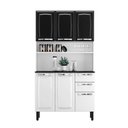 Ver imagem 1 de Kit Cozinha Compacta em Aço Itatiaia Pratika 105cm Branco e Preto