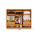 Ver imagem 3 de Guarda Roupa Casal 6 Portas e 6 Gavetas C/ Espelho Argos Off White - Europa