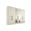 Ver imagem 1 de Guarda Roupa Casal 6 Portas e 6 Gavetas C/ Espelho Argos Off White - Europa