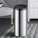Ver imagem 3 de Lixeira Automática Redonda em Aço Inox 50 Litros com Sensor