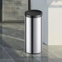 Ver imagem 2 de Lixeira Automática Redonda em Aço Inox 50 Litros com Sensor