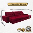 Ver imagem 4 de Sofá Coliseu Super Pillow 3,70m Vinho