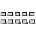 Ver imagem 1 de Kit 10 Refletor Projetor Led 11cm Economax Branco Frio 50w