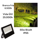 Ver imagem 5 de Kit 10 Refletor Projetor Led 11cm Economax Branco Frio 50w