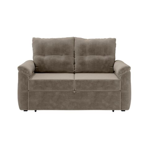Sofá Cama 2 Lugares Casal 1,60 Mts Tifany Veludo Matrix Cor:veludo Capuccino