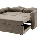 Ver imagem 2 de Sofá Cama 2 Lugares Casal 1,60 Mts Tifany Veludo Matrix Cor:veludo Capuccino