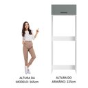 Ver imagem 4 de Porta Geladeira Madesa Agata 1 Porta Basculante Branco Cinza