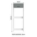 Ver imagem 6 de Porta Geladeira Madesa Agata 1 Porta Basculante Branco Cinza