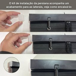 Persiana Pvc Trilho Metálico 160larg X 140alt - Preta - 3
