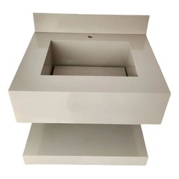 Pia em Porcelanato C/ Prateleira 60x50 Bege - 2