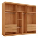 Ver imagem 5 de Guarda-Roupa Casal 100% MDF com 6 Portas e 6 Gavetas 273cm Multimóveis CR35541 Madeirado/Off White