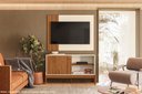 Ver imagem 3 de Painel com Rack Combo Wood Cinamomo Perola Tv 42" Sala Compacta