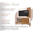 Ver imagem 5 de Painel com Rack Combo Wood Cinamomo Perola Tv 42" Sala Compacta