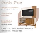 Ver imagem 5 de Painel com Rack Combo Wood Cinamomo Perola Tv 42" Sala Compacta