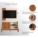 Ver imagem 4 de Painel com Rack Combo Wood Cinamomo Perola Tv 42" Sala Compacta