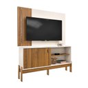 Ver imagem 1 de Painel com Rack Combo Wood Cinamomo Perola Tv 42" Sala Compacta