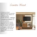 Ver imagem 2 de Painel com Rack Combo Wood Cinamomo Perola Tv 42" Sala Compacta
