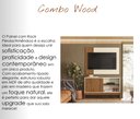 Ver imagem 2 de Painel com Rack Combo Wood Cinamomo Perola Tv 42" Sala Compacta