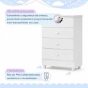 Ver mais imagens de Quarto de Bebê Completo com Berço Mini Cama com Colchão e Cômoda 100% MDF Encanto
