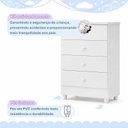 Ver mais imagens de Quarto de Bebê Completo com Berço Mini Cama com Colchão e Cômoda 100% MDF Encanto