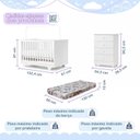 Ver imagem 3 de Quarto de Bebê Completo com Berço Mini Cama com Colchão e Cômoda 100% MDF Encanto
