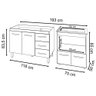 Balcão Armário Cozinha Gabinete de Pia 120 Cm Bruna e Balcão para Fogão Cooktop 5 Bocas e Forno Evel - 6