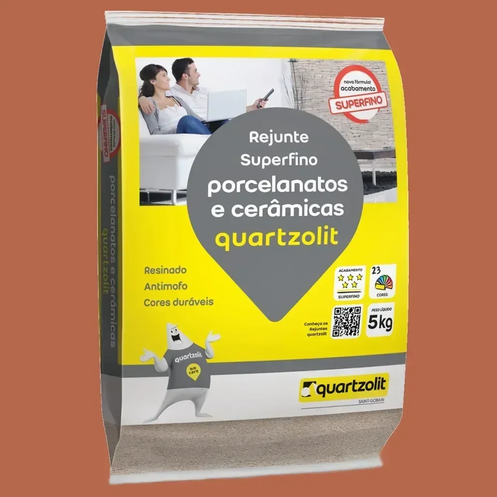 Rejunte Porcelanatos e Cerâmicas 5 Kilos Ferrugem - 0110.00112.0030fd - Quartzolit - 2