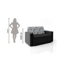 Ver imagem 6 de Sofá-cama 2 Lugares Pratik 5000 Mamflex Preto/cinza Floral Suede