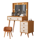Ver imagem 1 de Penteadeira Agata com Banqueta Amsterdã Cor Nature com Off White