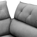 Ver imagem 5 de Sofá 3 Lugares Retrátil Reclinável Chaise Direito 258cm Bergen F04 Veludo Cinza - Lyam Decor