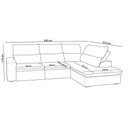 Ver imagem 4 de Sofá 3 Lugares Retrátil Reclinável Chaise Direito 258cm Bergen F04 Veludo Cinza - Lyam Decor