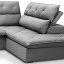 Ver imagem 7 de Sofá 3 Lugares Retrátil Reclinável Chaise Direito 258cm Bergen F04 Veludo Cinza - Lyam Decor