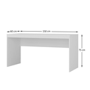 Ver imagem 4 de Escrivaninha Mesa Escritório Home Office 150cm Branca e Branca