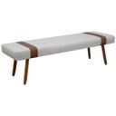Ver imagem 2 de Puff Recamier Retangular para Sala Quarto Belt 160cm Bouclê - Sofa Store:bouclê Cinza Claro