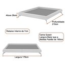 Ver imagem 3 de Cama Queen Japonesa Pés Alumínio Haru Linho Cinza Clarinho - Sallar Home