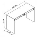 Ver imagem 3 de Escrivaninha para Escritório Home Office 2 Gavetas 120cm Branca