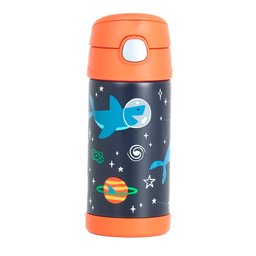 Garrafinha Térmica Infantil Thermos 355ml Tubarão no Espaço - 1