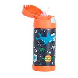 Garrafinha Térmica Infantil Thermos 355ml Tubarão no Espaço - 9