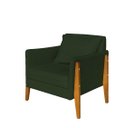 Ver imagem 2 de Poltrona Decorativa Sophia Suede Verde Pés Madeira Ms Decor