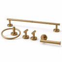 Ver imagem 3 de Kit Acessório Banheiro 5 Peças Dourado Escovado Redondo Luxo